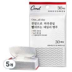 영수산업카멜 원올데이 하루한장 빨아쓰는 행주 티슈형, 5개, 30개입