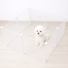 라이프란스 투명 애견 울타리 8p, 혼합색상, 1개