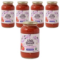 Wild Harvest 爐烤大蒜義大利麵醬, 5個, 680g