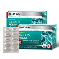 Nutri D-DAY 100億益生菌巴拿巴葉萃取複合膠囊, 2個, 60顆