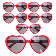 Party09 愛心造型派對眼鏡, 紅色, 6個