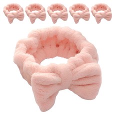 클레어라 리본 세안밴드, 핑크, 6개