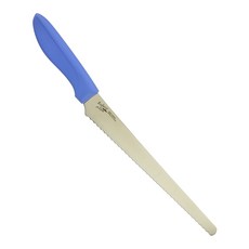 PEARL LIFE 珍珠金屬 Bakery 波浪刀刃麵包刀 F-2384, 藍色, 1支