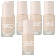 더페이스샵 잉크래스팅 파운데이션 슬림핏 뉴 15ml, V203 내추럴 베이지, 6개