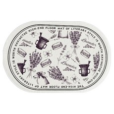 KOKOYI 升級版防霉可水沖軟式珪藻土吸水速乾防滑地墊, 冬暖夏涼, 柔軟輕薄, 40 x 60cm, 復古27