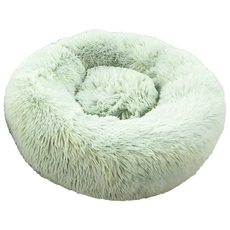 咕沛日常 四季通用深度睡眠長絨毛寵物窩, 果綠色, 1個
