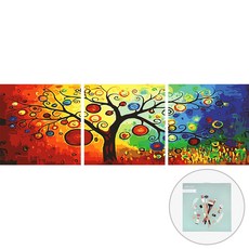 ARTJOY DIY數字油畫 三件組 50x50cm, 搖錢樹