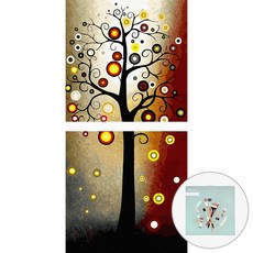 ARTJOY DIY塗色分2段畫布 50*50cm, 幸運樹