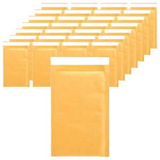 黃牛皮自黏防震氣泡公文袋, 25.4 x 15cm, 50個