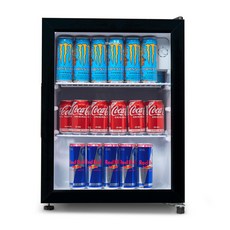 더함 홈바 쇼케이스 미니냉장고, 블랙, R064D1-GI1NM