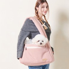 REDPUPPY 寵物 Petit Fleur 斜揹袋, 藕粉色