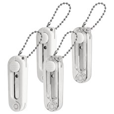 尼家文具 Laladew 迷你剪刀鑰匙圈 2件組, 白色, 透明, 2套