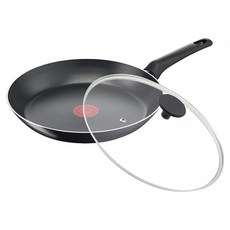 Tefal 特福 太陽系列 不沾平底鍋 + 玻璃蓋 B5700632 黑黃色, 28cm, 1組