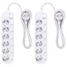 이어지다 국산 개별 스위치 멀티탭 6구, 1.5m, 2개