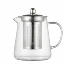 茶水分離便攜壺, 銀色 + 透明, 750ml, 1個