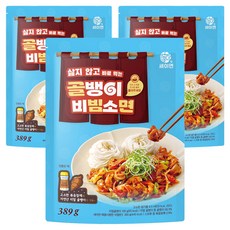 세이면 키다리식품 세이면 삶지 않고 바로 먹는 골뱅이 비빔소면, 389g, 3개