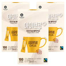 아이브루 플러스 공정무역 오리지널 블랙커피, 100개입, 3개, 1g