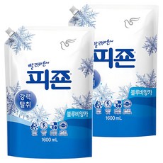 碧珍 普通衣物柔軟精 藍色比安卡 補充包, 藍色晨露, 1.6L, 2個