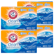 ARM&HAMMER 柔軟香衣紙 柔軟衣物 防靜電, 40張, 4盒