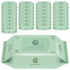 앙블랑 세이프 민트 유아물티슈 휴대형, 58g, 20매, 32개