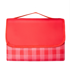 JOSIC 折疊防水野餐墊 牛津布, 紅格紋