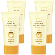 [비건라이프] 베비언스 유아용 센서티브 워셔블 선크림 SPF50+ PA++++, 80ml, 4개