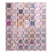 Dalmore Self Nail Parts 立方石閃光亮片，D2 套組, 混色, 1套