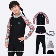 aquatica 兒童拉鍊防磨衣3件組 選手泳鏡5件組 AQA334