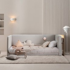 레이디가구 레브 기능성 패브릭 데이베드 수납헤드 프레임 단품 방문설치, 크림베이지