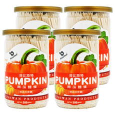 BabyBest 貝比斯特 南瓜麵條 200g, 台灣製造, 無添加食鹽, 4罐