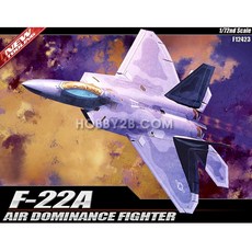 ACADEMY HOBBY MODEL KITS 1/72 猛禽戰鬥機塑膠模型, F-22A, 1個