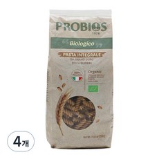 프로비오스 유기농 통밀 푸질리, 500g, 4개