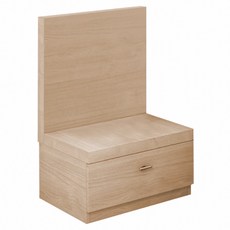 E-home 舒活系1抽收納床頭櫃, 原木色, MDF材質圓角封邊, CARB之P2認證, 1個