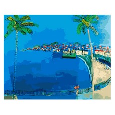 모모픽스페인팅 DIY 명화 그리기 60 x 75 cm, WP26 라울뒤피 니스의해변, 1개