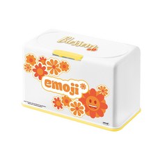 收納王妃 Emoji 多功能口罩收納盒 20.5 x 10.5 x 13cm, 橘花綻放, 1個