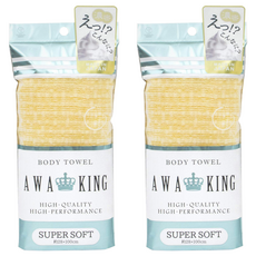 YOKOZUNA CREATiON 濃密起泡 擦澡沐浴巾 28 x 100cm, 黃色, 1入, 2條