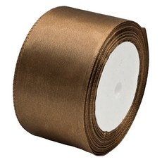 Second Best 簡約花朵蛋糕禮物盒包裝緞帶 5cm, 1個, 22m, 棕色