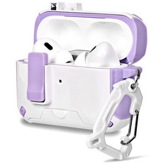 Onour AirPods Pro 2代 MagSafe 鎖扣防撞保護殼 + 登山扣 + O型環套組, 1套, 紫色, OPP-1RB