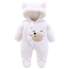 Mom's care 快樂小熊造型帶帽連身衣