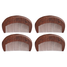 檀木梳 10cm 2入, 檀木色, 2組