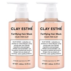 클레이에스테 핑크클레이 헤어마스크 본품, 2개, 400ml