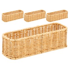 house recipe. PP 藤編1格抽屜整理架, 米色, 4個