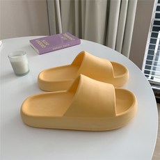 Dorim 男女通用 舒適好穿 Pure 防滑室內拖鞋, 245, 黃色