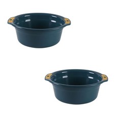 THE ZAKKA 現代簡約洗臉盆 L, 深綠色, 2個