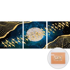 ARTJOY 數字油畫DIY組 3入 40*50cm, 金色烏鵲橋款, 1組