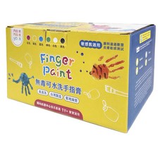 mamayo 媽媽友 可水洗幼兒無毒手指膏組 1歲以上, 標準色, 6色, 50ml, 1組