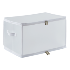 無印風收納箱 47L 防水材質 雙把手設計, 透明, 1個