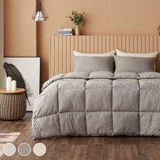 HOMURO 質感棉被+薄墊+枕套組, 深灰色