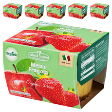 네추럴누바 유기농 생과일 누바 컵퓨레 2p, 딸기, 6개, 200g