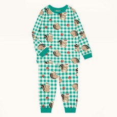 mollimelli friends 兒童橡果松鼠格紋居家服套裝